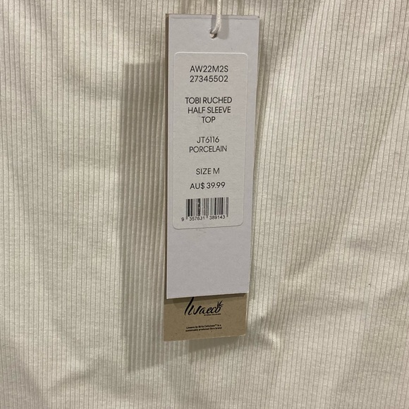 FOREVER NEW RUCHED HALF SLEEVE TOP BNWT - Picture 4 of 5